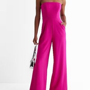 Strapless Wide Leg Jumpsuit. Size S.
